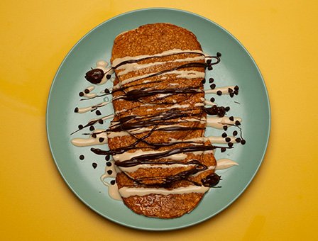 Pancakes με bitter σοκολάτα