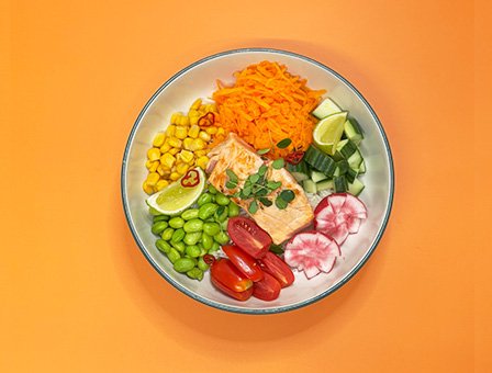 Fresh salmon bowl