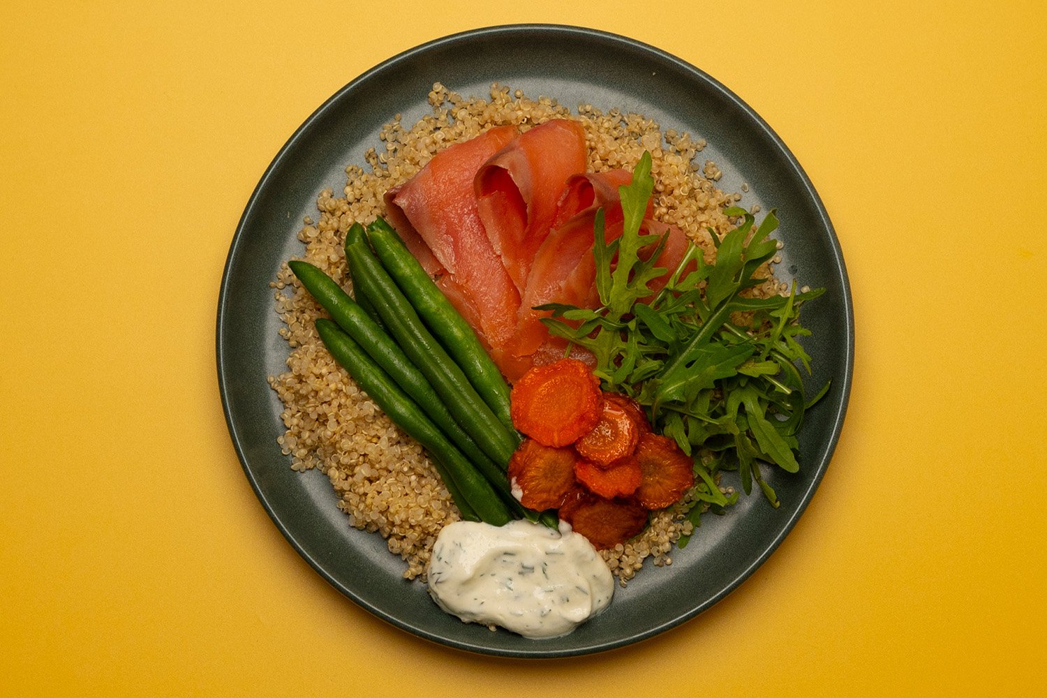 Smoked salmon power bowl