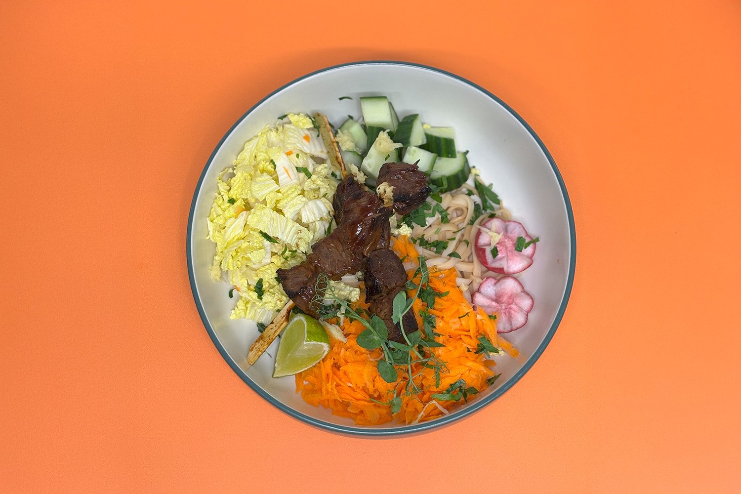 Beef satay bowl