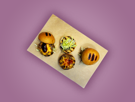 Mini Burgers με BBQ sauce