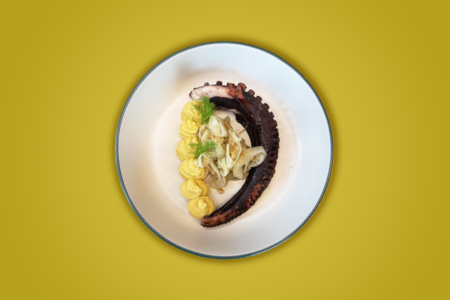 Χταπόδι ψητό με φάβα