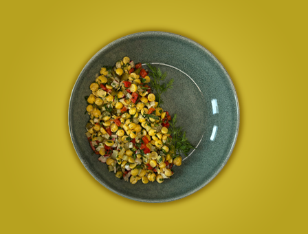 Ρεβυθοσαλάτα με φρέσκα μυρωδικά