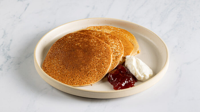 Cheesecake protein pancakes image